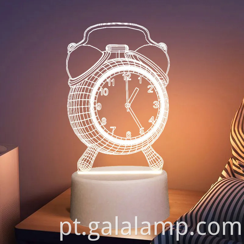 Luz noturna de graduação em 3D - Lâmpada de acrílico luminoso criativo